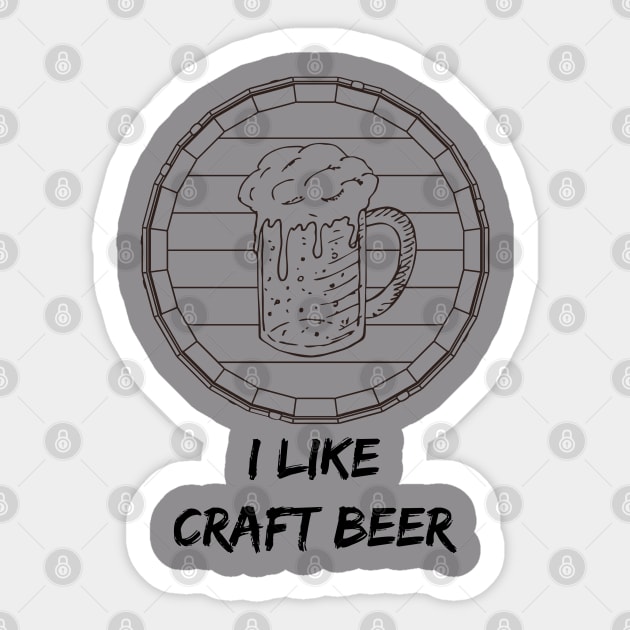 I Like Craft Beer Sticker by BeerShirtly01